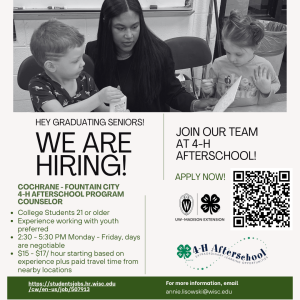 4-H Afterschool is Hiring!