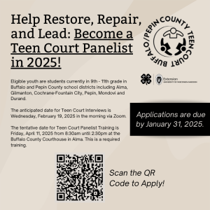 Help Restore, Repair, and Lead: Become a Teen Court Panelist in 2025!