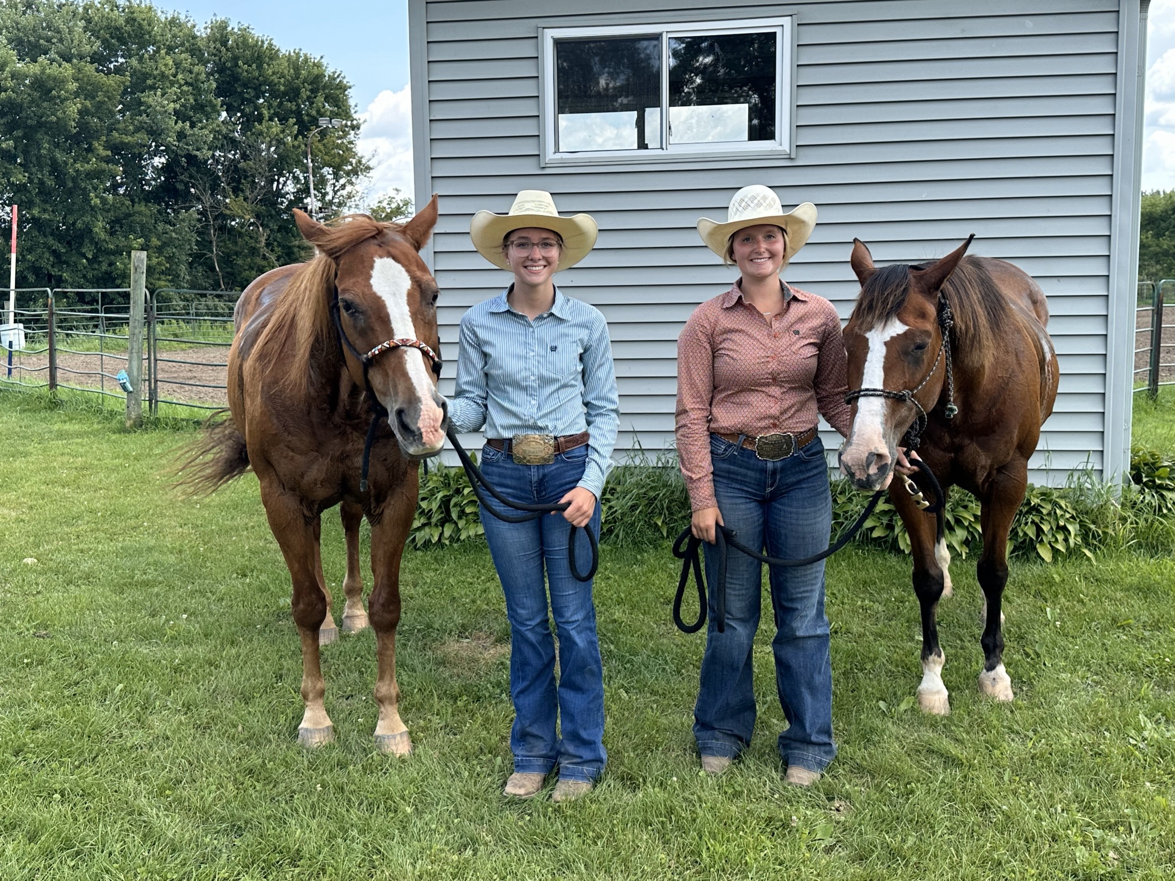 Picture of two girls with horses 