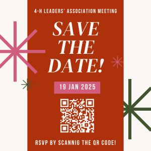 4-H Leaders’ Association Meeting – Save the Date!