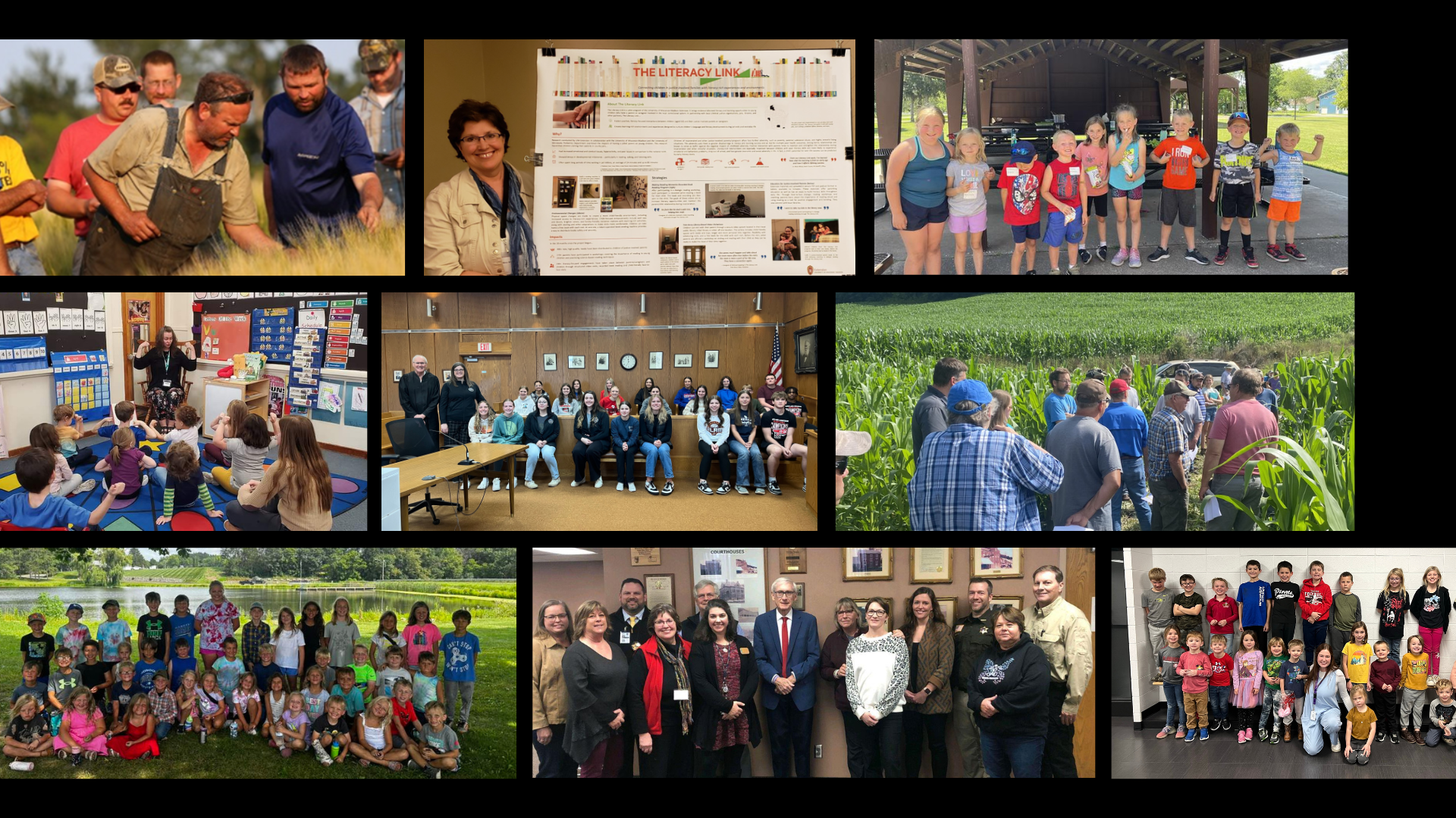 Collage of images representing Buffalo County Extension