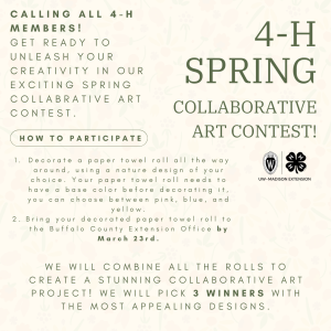 Buffalo County 4-H Spring Collaborative Art Contest!