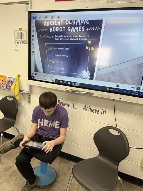 Image of 6th Grader Coding