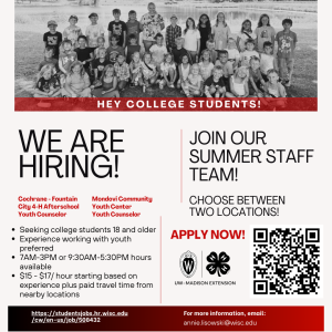 Hey College Students – We Are Hiring!