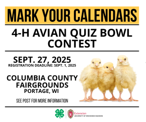 4-H Avian Quiz Bowl Contest – Mark Your Calendars