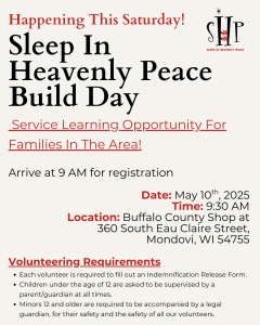 Sleep In Heavenly Peace Build Day Service Learning Opportunity