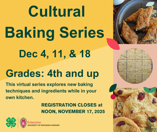 Virtual Cultural Baking Series is Back! Register Today!