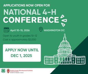 National 4-H Conference – Apply Now!