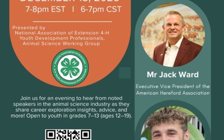 National 4-H Animal Science Career Night December 18, 2025