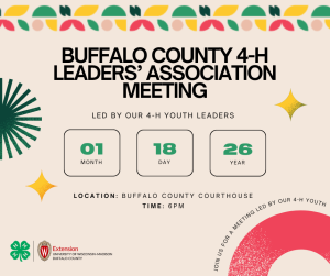 Buffalo County 4-H Leaders’ Association Meeting