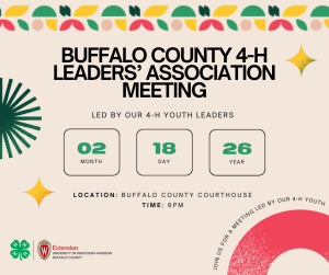 Buffalo County 4-H Leaders’ Association Meeting