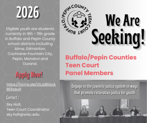 We Are Seeking Teen Court Panel Members!