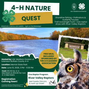 Buffalo County Presents: 4-H Nature Quest 2026 at Merrick State Park!