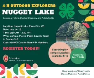 Register Today! 4-H Outdoor Explorers: Nugget Lake 2026