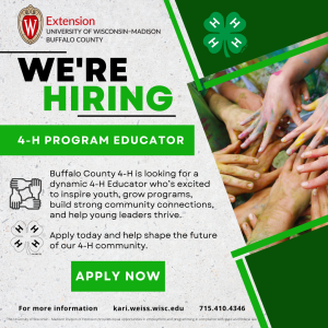 SEEKING 4-H PROGRAM EDUCATOR